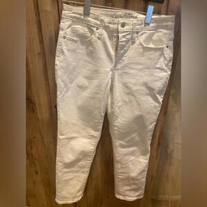 White/ cream straight legged denim